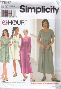 Sewing Pattern Simplicity 7697 2-Hour Knit Dress - Picture 1 of 1