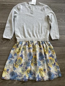 JOlE Dessa Sweater Silk Layered Floral Dress NWT - Picture 1 of 3