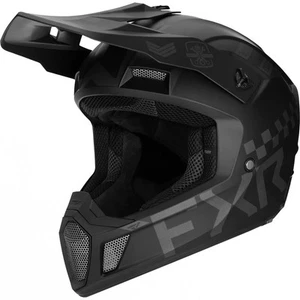 FXR Clutch Gladiator Helmet Open Face Ventilated Optional Winter Kit Black Ops - Picture 1 of 5