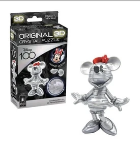 BePuzzled 3D Figurine Crystal Puzzle Minnie Mouse Disney 100 Platinum New - Picture 1 of 6