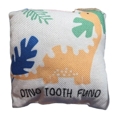 "Almohada colgante de hadas de los dientes - dinosaurio para niños con bolsillo en cuerda trasera nueva 5,5""" Foto 1 de 2