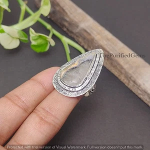 Handmade Plum Agate 925 Sterling Silver Plated Dainty Ring ~ Antique Jewelry ~ - Imagen 1 de 4