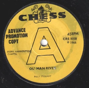 Billy Stewart Ol' Man River 7" vinyl UK Chess 1966 promo CRS8050 - Picture 1 of 2