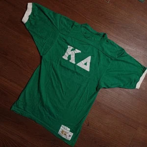 T-shirt vintage Kappa Delta Sorority Ringer Russell Athletic made in USA Medium - Foto 1 di 8