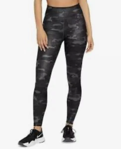 NIKE Women's Dri-FIT Mid-Rise Gray Camo Leggings  SZ L - Picture 1 of 6
