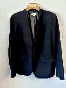 Bar lll Womens Med Collarless Open-Front Blazer Black Lined Corpcore Business - Picture 1 of 12
