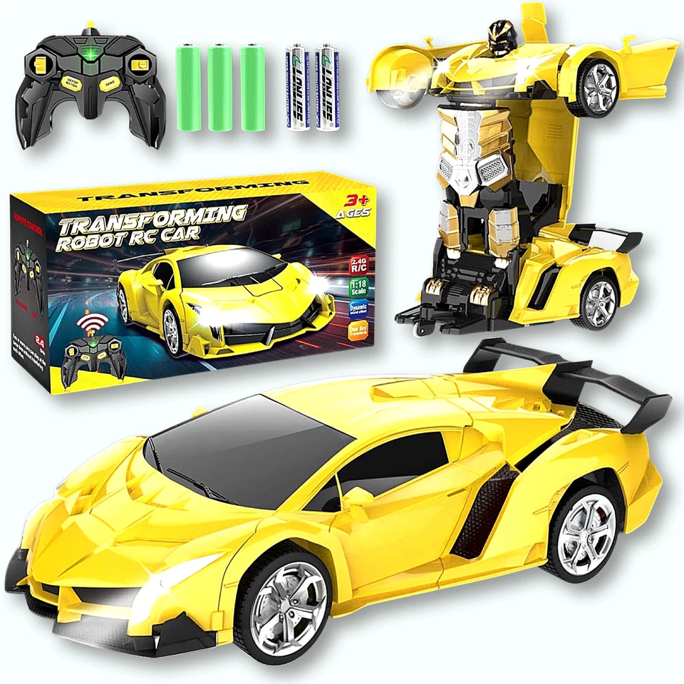Radio RC Control Remoto 2 En 1 Transformador Vehículo Coche Robot Niño Juguete Regalo Foto 1 de 4