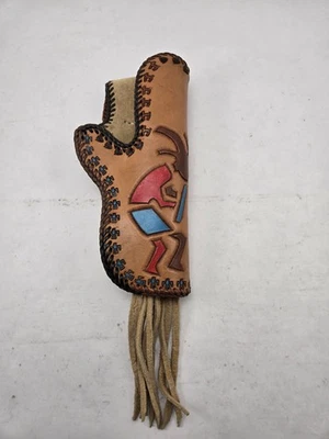 Funda gubernamental de cuero personalizada usada 1911 para mano derecha OWB borlas trabajadas Foto 1 de 4