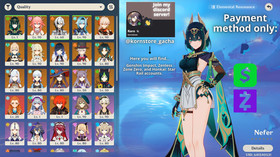 Genshin Impact AR 58 America - Nefer - Arlecchino - Yae Miko - Eula - Ayaka