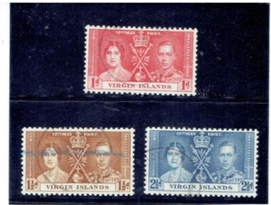 VIRGIN ISLANDS 1937 Coronation FU CV $5.00 - Picture 1 of 1