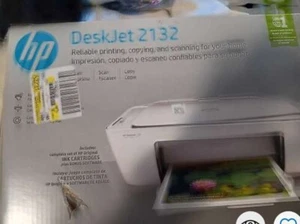 HP DeskJet 2132 All-in-One Wireless Printer-Scan-Copy + Power Cord -Works Great - Photo 1/4