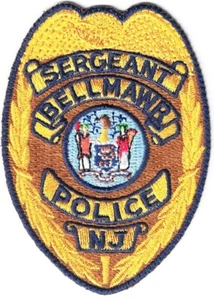 Bellmawr Police Sergeant Badge Patch New Jersey (ca. 3,5x2,5 Zoll) - Bild 1 von 1