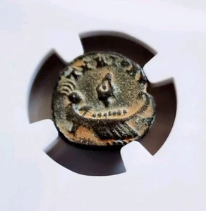 Phoenicia Tyre Elagabalus & Galley AE16  NGC CH Fine Ancient Coin - Picture 1 of 3