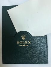 Branded ROLEX Crown Business / Credit Card Holder Green Pebble Leather, NEW