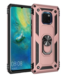 Rose Gold Heavy Duty 360 Rotating Metal Ring Stand Case For Huawei Mate 20 - Picture 1 of 5