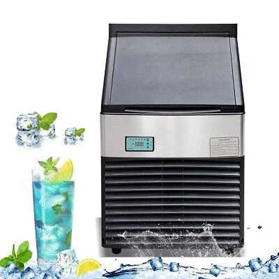 Commercial Ice Cube Maker Cube Ice Machine Automatic Ice Machine-132 LBS/Day