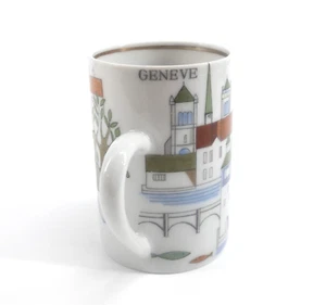 Suisse Langenthal Cityscape Espresso Demitasse Cup Geneve #70 Porcelain - Picture 1 of 11