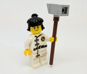 LEGO Ninjago - Rare - Cole - White Wu-Cru Training Gi Minifig w/ Weapon - New - Picture 1 of 1