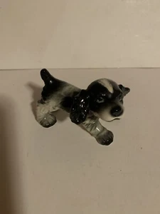 Goebel Black Gray and White Dog # 30105 3 3/4" Long - Picture 1 of 4