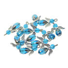 12Pcs Tibetan Silver Angel Charms Glass Beads for DIY Earring Fidnings