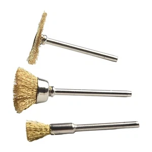 3 Pcs Assorted Wire Brush Set Drill Cup Wire Wheel Brush Attachment Rotary Brush - Picture 1 of 16