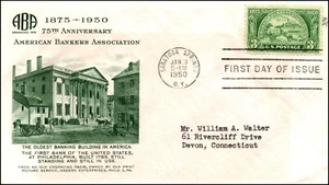 Scott 987 - 3 Cents American Bankers Fulton FDC - Typed Address Planty 987-13 - Picture 1 of 2