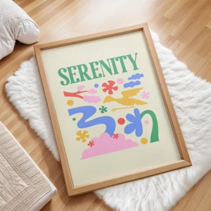 Abstract Wall Art Colourful Serenity Print | Calming Aesthetic Poster for Home - Picture 1 of 8