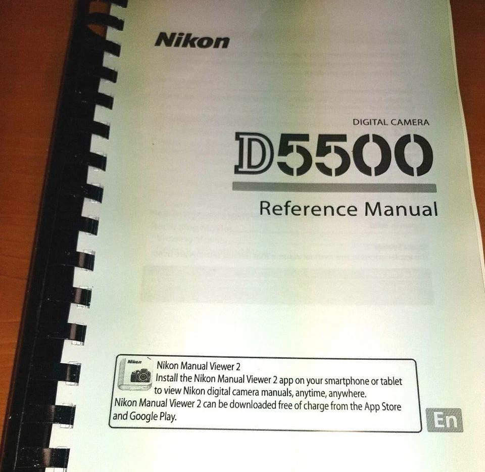 CÁMARA NIKON D5500 TOTALMENTE IMPRESA GUÍA DEL USUARIO MANUAL DE INSTRUCCIONES 436 PÁGINAS A5