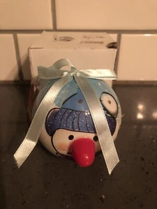 New Twinkling Treasures 3D Blinking Christmas Ornament - CAROLING SNOWMAN Box - Picture 1 of 3