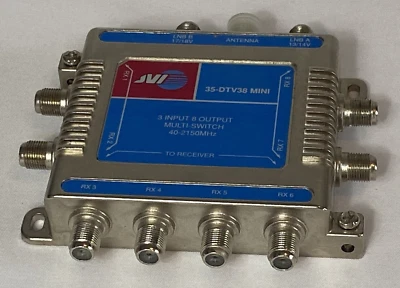 JVI 35-DTV38 MINI 3 INPUT 8 OUTPUT MULTI SWITCH DIRECTV APPROVED - Image 1 of 4