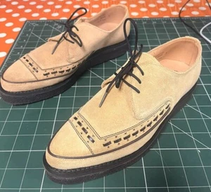 812/17 Damas Nuevo Talla 5 Gamuza Amarilla Fred Perry x George Cox Diano Enredadera con Cordones - Imagen 1 de 10