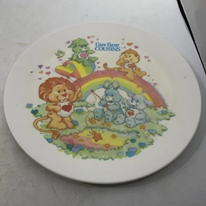 Piatto vintage cura orso bambino 8" cura orso cugini deka plastica - Foto 1 di 3