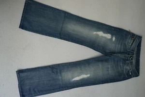8mm Damen Comfort Jeans Hose Low Waist 28/32 W28 L32 used look destroyed blau. - Picture 1 of 12