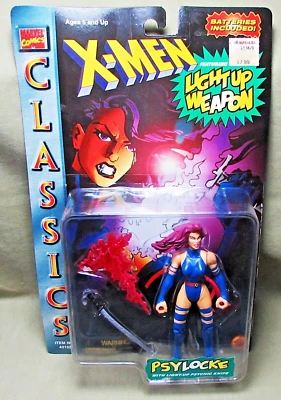 PSYLOCKE w/ Light-Up Weapon Toy Biz 1996 X-Men Classics figure MIB unopened - Image 1 of 3