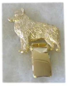 Schipperke Gold Plated Ring Clip Pin Jewelry* - Picture 1 of 1