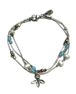 NEU MIT ETIKETT SHABLOOL DIDAE STERLINGSILBER 925 KETTE PERLEN PERLENARMBAND ISRAEL - Bild 1 von 8