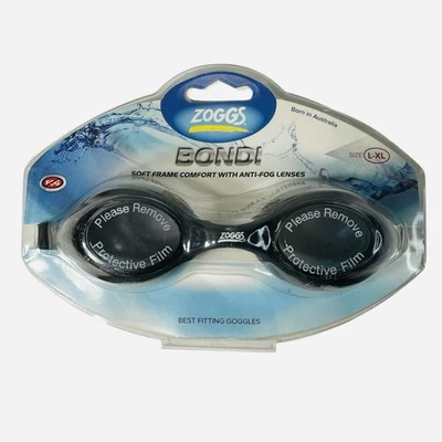 Zoggs Bondi Best Fitting Goggles Soft Frame Comfort Anti-Fog Lenses L/XL Black - Image 1 of 4