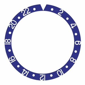 INSERTO BISEL PARA ZAFIRO MODELO ROLEX GMT MASTER II 16713, 16718 AZUL - Imagen 1 de 2