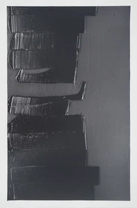 Pierre SOULAGES : Peinture 4 juillet 2021 - Affiche originale - Imagen 1 de 7