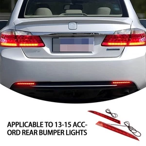 Luces de freno traseras rojas reflectoras de parachoques trasero LED para Honda Accord 2013 2014 2015 - Imagen 1 de 10