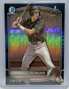Bo Walker - 2025 Topps Bowman BCP-92 1st Blue Chrome Reptilian Refractor /150 - Picture 1 of 2