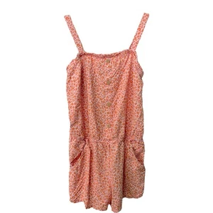Cat & Jack Girls Size XL 14-16 Orange Animal Print Jumpsuit Romper One Piece - Picture 1 of 9