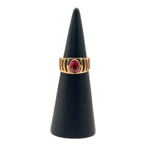 14ct 14K Yellow Gold Pink Rose Quartz Ladies Solitaire Ring Size O1/2. Brand New - Picture 1 of 7