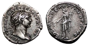 *AET* TRAJAN AR Denarius. EF. The peace. QUALITY! - Picture 1 of 1