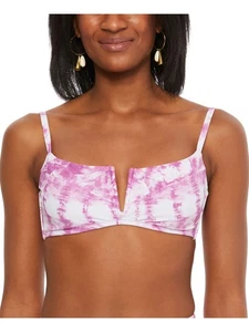 BAR III Women's Purple Removable Cup Bikini Summer Stripes Swimsuit Top S - Picture 1 of 11