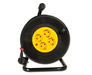 Tambor de cable 25 m con 4 enchufes SCHUKO – Alargador eléctrico - Imagen 1 de 1