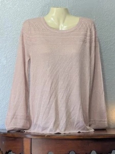 Liz Claiborne Career Sweater Blush Pink Metallic Silver Highlights Size M NWOT - Picture 1 of 3