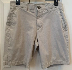 Herren Marc Anthony Khaki SHORTS Größe 32W Stretchbund SLIM FIT vorne flach gebraucht, in einwandfreiem Zustand - Bild 1 von 15