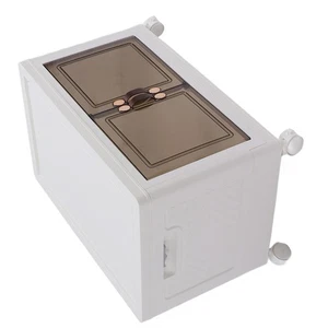 Collapsible Stackable Storage Bins Folding Storage Bins Organizer With Lids 4 Mo - Picture 1 of 12