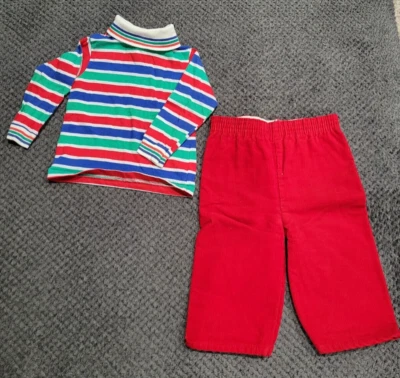 Conjunto Camisa Pantalones Cuello Alto Vintage Años 80 Kmart Togs Talla 2T Niña Pequeña Hecho en EE. UU. Foto 1 de 4